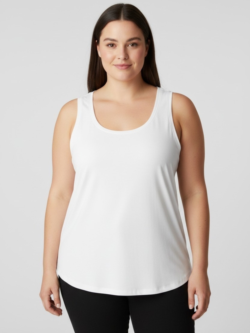 Everyday Scoop Neck Tank Top - Cream